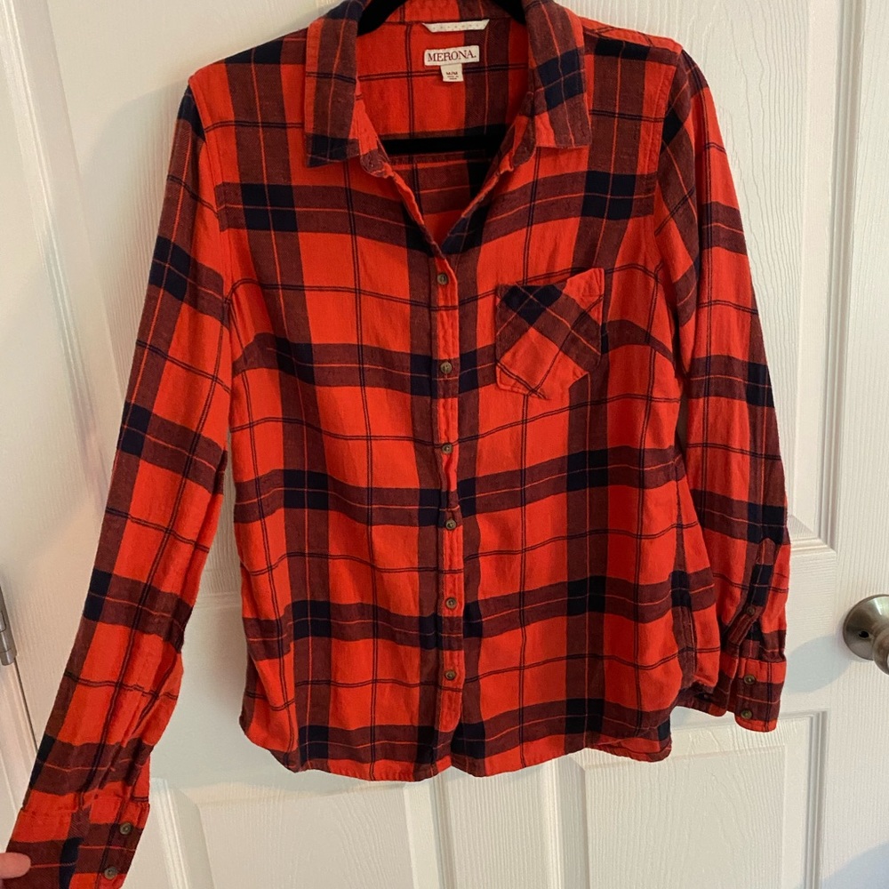 Red orange flannel